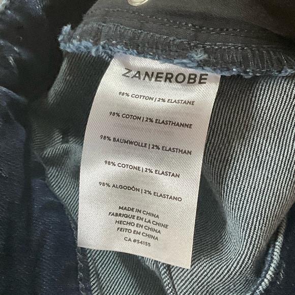 Zanerobe Jeans‎ Mens Joe Blow Button Fly Dark Blue Acid Wash Denim Size 32 NWT - Picture 10 of 13